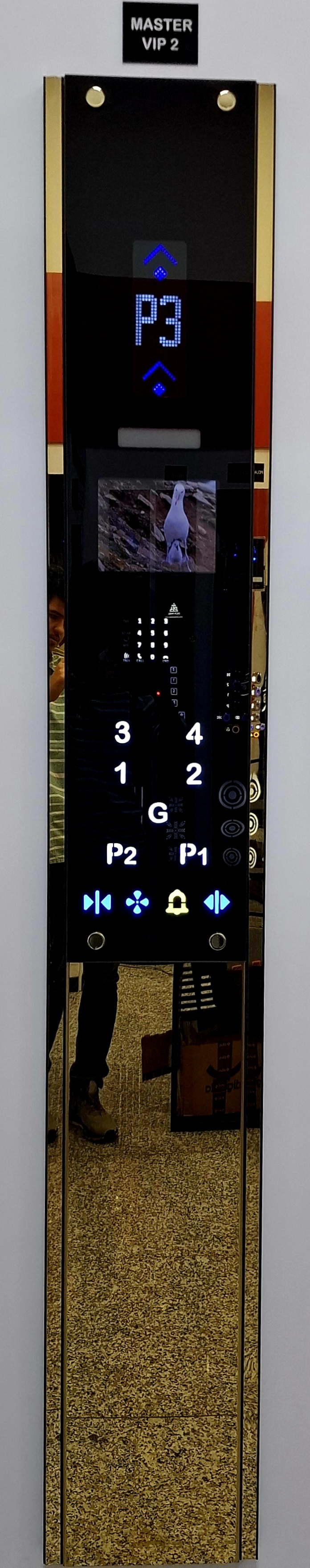 پنل شستی داخل کابین آسانسور دلتا پنل Master Gold VIP | جلوه‌ای لوکس و خاص