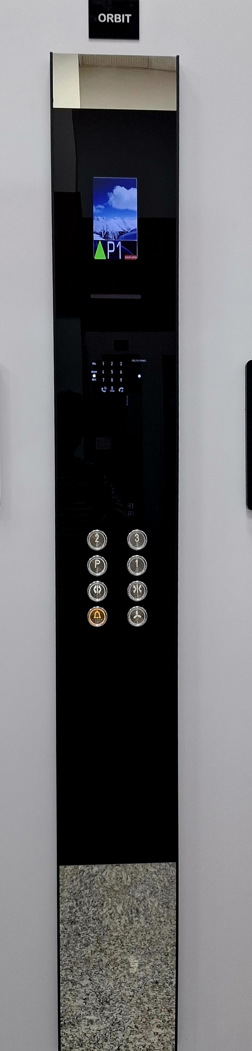 عنوان محصول: پنل شستی داخل کابین آسانسور دلتا پنل مدل Orbit | طراحی مدرن و متفاوت